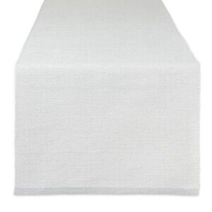 New DII Eco-Friendly Fine Ribbed Collection Table Runner, 13x72, Light Gray